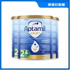 【澳洲直邮包邮】Aptamil 爱他美 金装2段 900克x3罐/箱（6-12个月） 【收件人身份证必须上传】【新疆、西藏、内蒙古、青海、宁夏、海南、甘肃，需加收运费】
